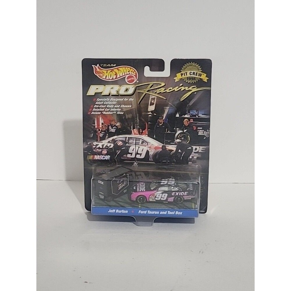 Hot Wheels Pro Racing Jeff Burton #99 1998 Ford Taurus NASCAR Pit Crew Box